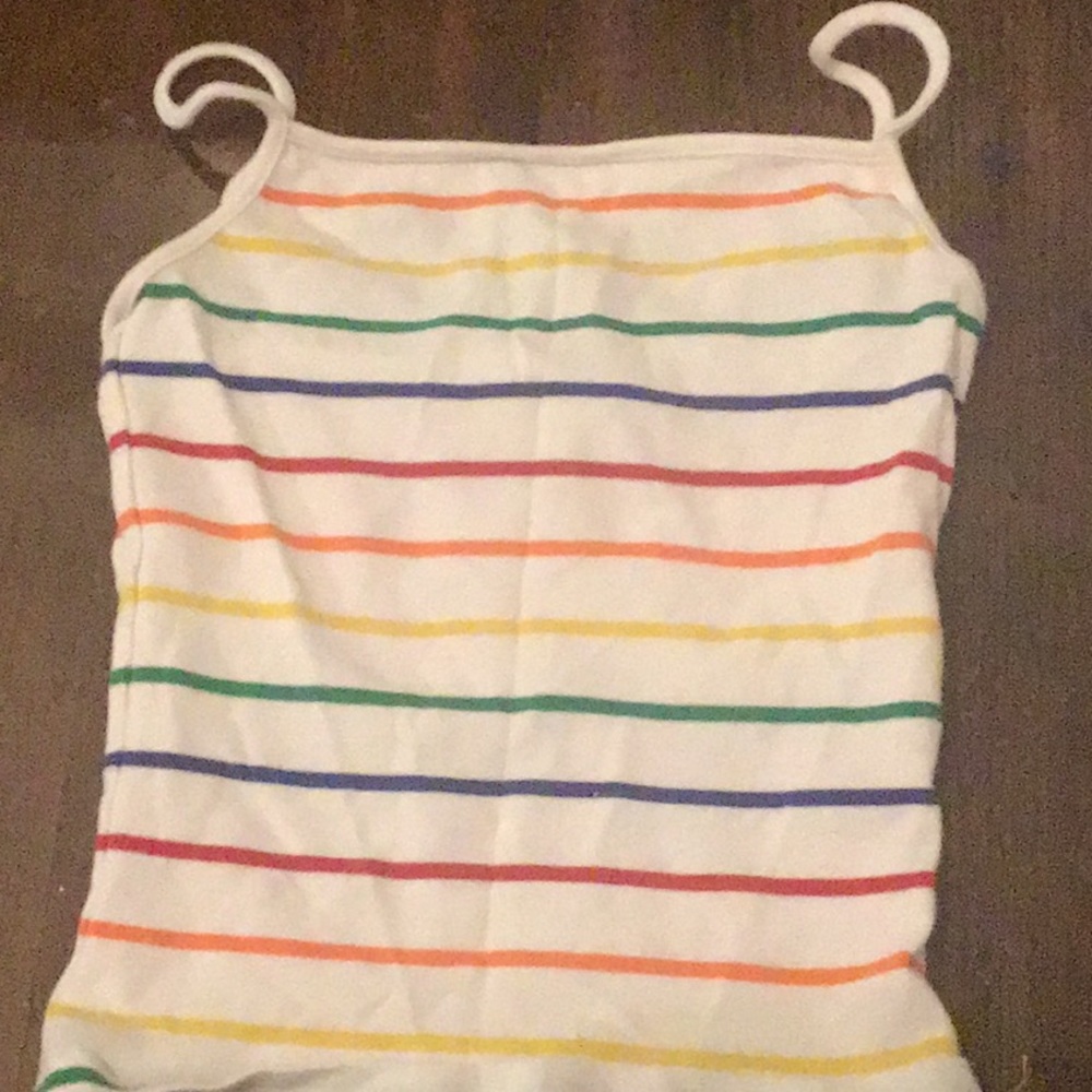 Crop rainbow top